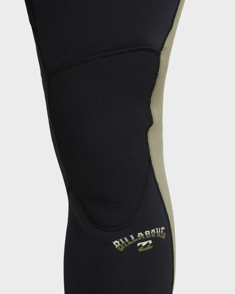 Mens 3/2mm Absolute Natural Chest Zip Steamer Wetsuit - Military
