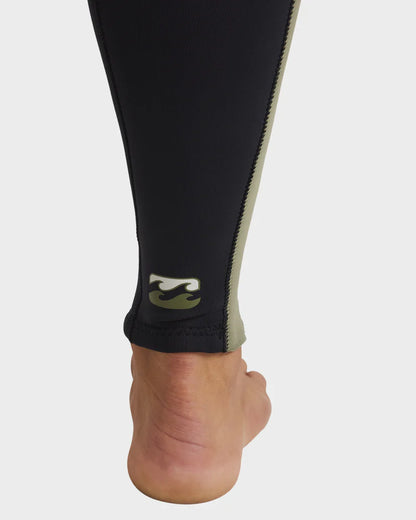 Mens 3/2mm Absolute Natural Chest Zip Steamer Wetsuit - Military