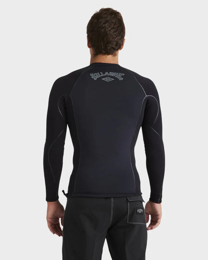 Mens 1/1mm Revolution Pro Long Sleeve Wetsuit Top - Black