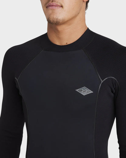 Mens 1/1mm Revolution Pro Long Sleeve Wetsuit Top - Black