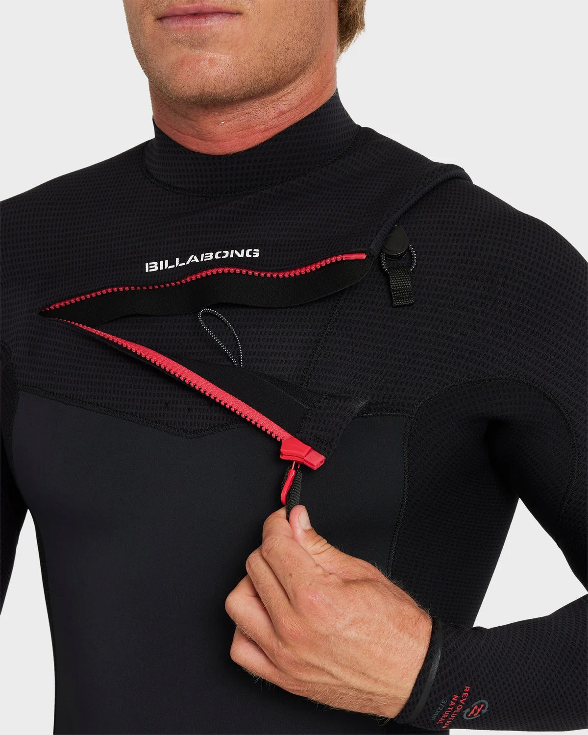 Billabong Mens 3/2mm Revolution Natural Chest Zip Steamer Wetsuit