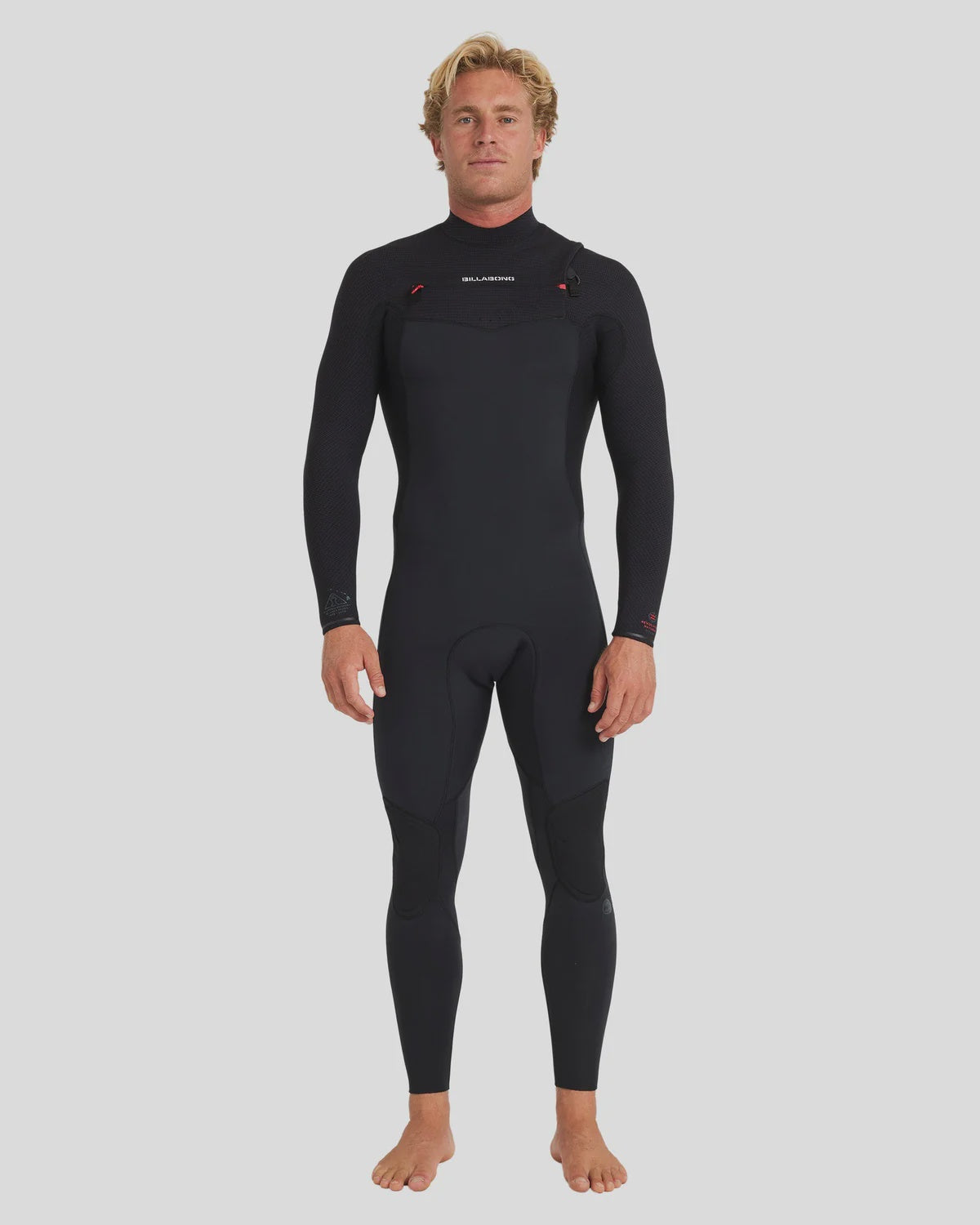 Billabong Mens 3/2mm Revolution Natural Chest Zip Steamer Wetsuit