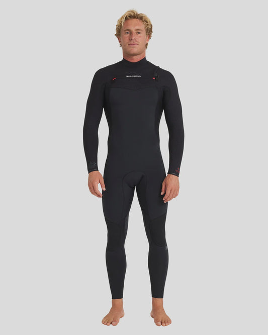 Billabong Mens 3/2mm Revolution Natural Chest Zip Steamer Wetsuit