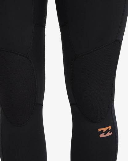 Billabong Womens 3/2mm Synergy Natural Chest Zip Steamer Wetsuit - Black Geo