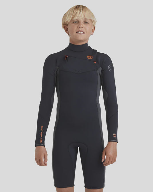 Boys 2/2mm Absolute Natural Long Sleeve Spring Suit Wetsuit - Graphite
