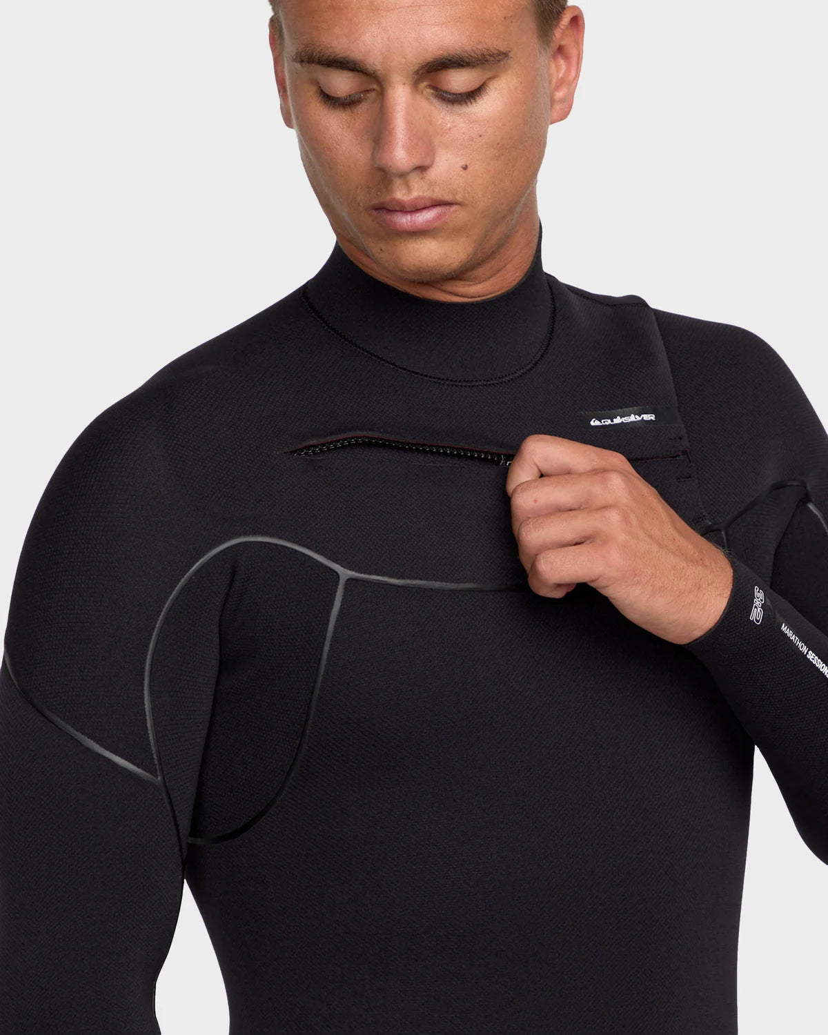 Quiksilver Men's 3/2mm Marathon Sessions Chest Zip Wetsuit