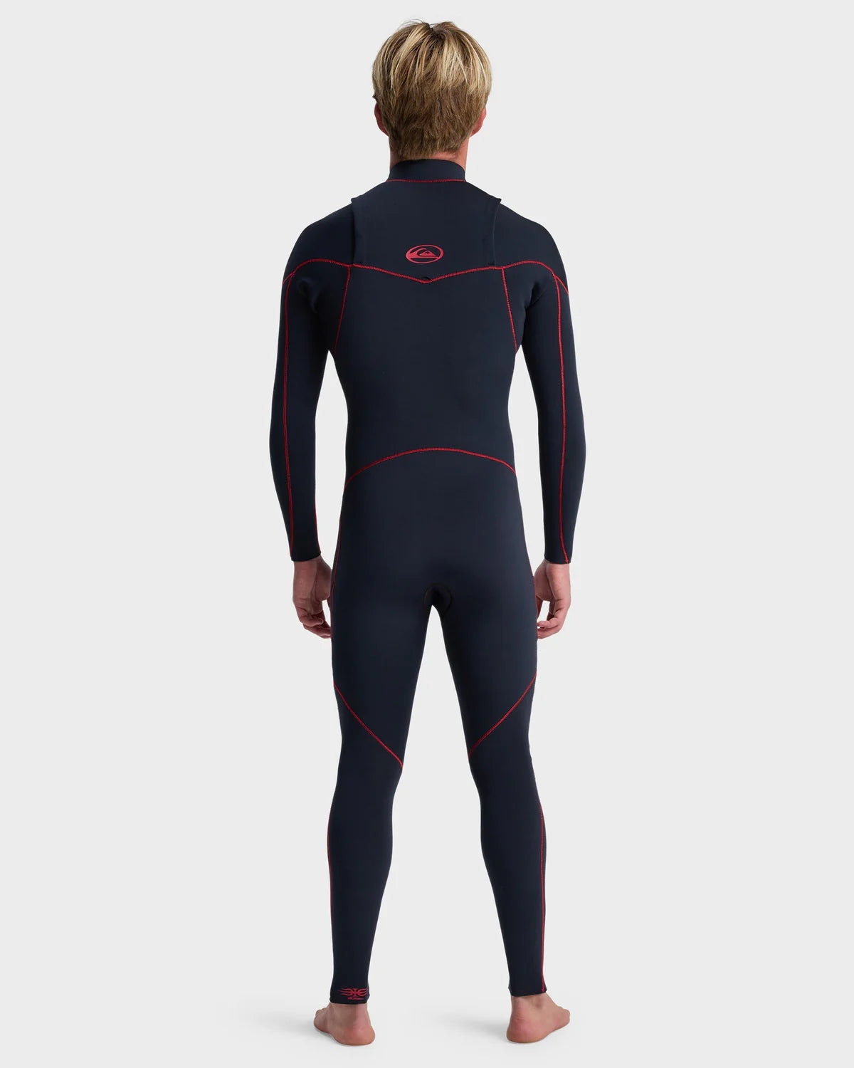 Quiksilver Mens 3/2mm Mercury Chest Zip Steamer Wetsuit - Salsa