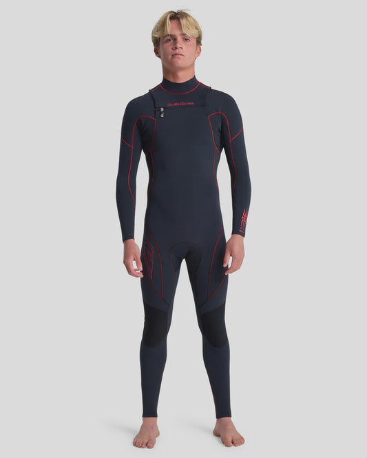 Quiksilver Mens 3/2mm Mercury Chest Zip Steamer Wetsuit - Salsa