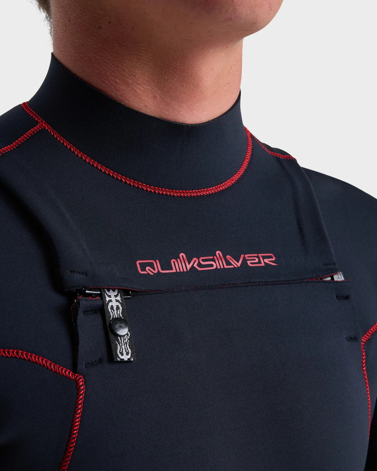 Quiksilver Mens 3/2mm Mercury Chest Zip Steamer Wetsuit - Salsa