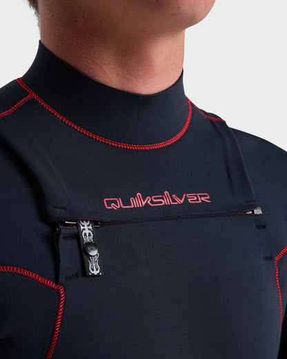 Quiksilver Mens 3/2mm Mercury Chest Zip Steamer Wetsuit - Salsa