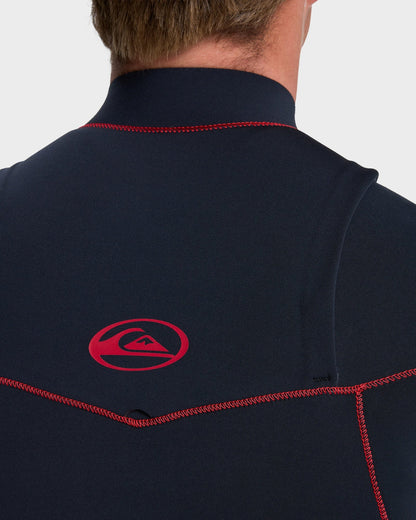 Quiksilver Mens 3/2mm Mercury Chest Zip Steamer Wetsuit - Salsa