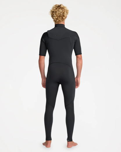 Quiksilver Mens 2/2mm Everyday Sessions Chest Zip Short Sleeve Steamer Wetsuit