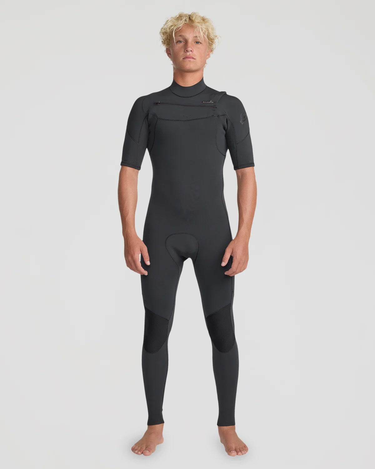 Quiksilver Mens 2/2mm Everyday Sessions Chest Zip Short Sleeve Steamer Wetsuit