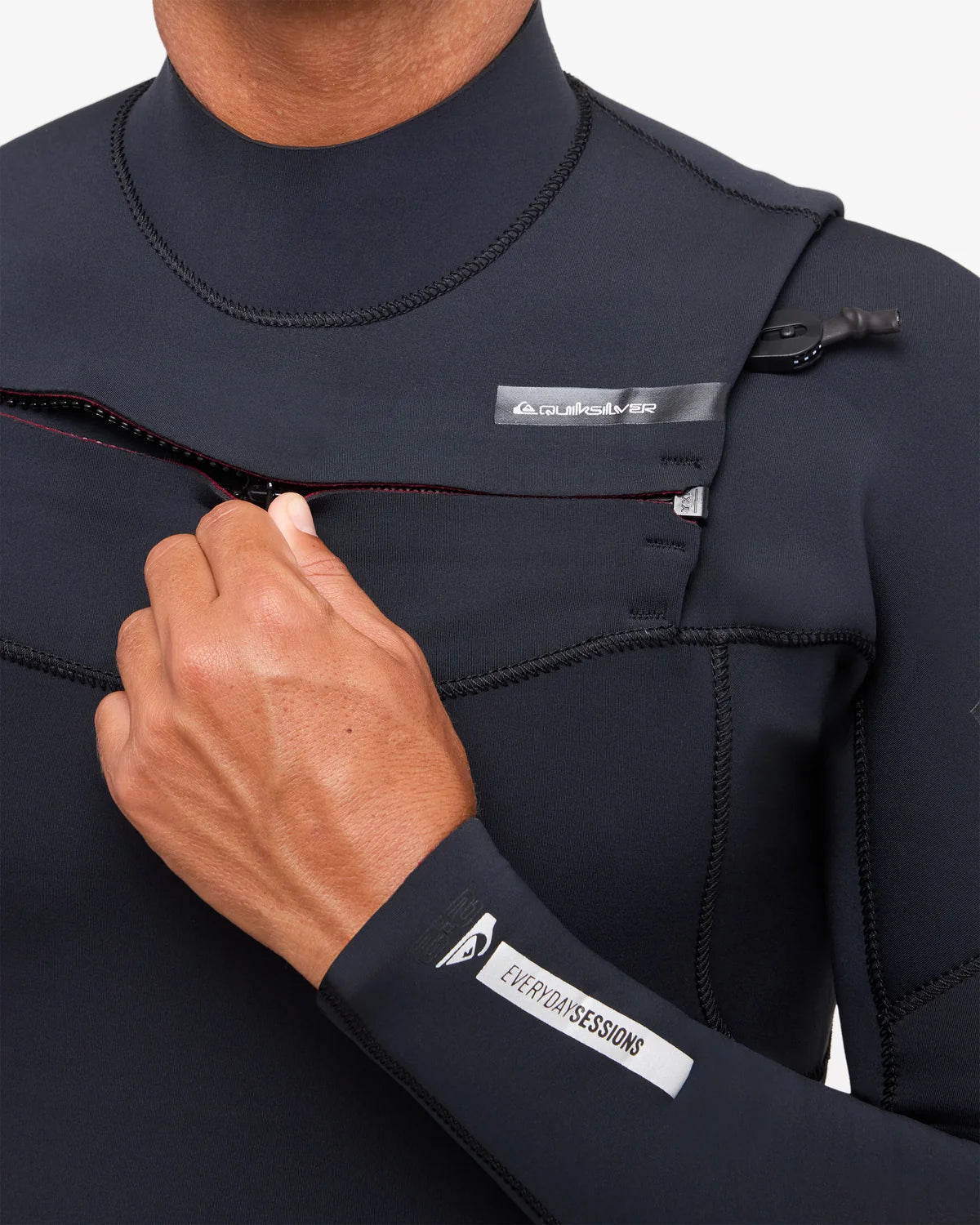Quiksilver Mens 2mm Everyday Sessions Chest Zip Long Sleeve Springsuit