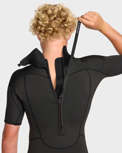 Quiksilver Mens 2/2 Prologue+ Back Zip Springsuit - Black