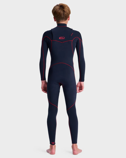 Quiksilver Boys 3/2mm Mercury Chest Zip Wetsuit - Salsa