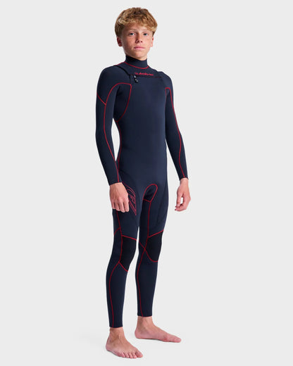 Quiksilver Boys 3/2mm Mercury Chest Zip Wetsuit - Salsa