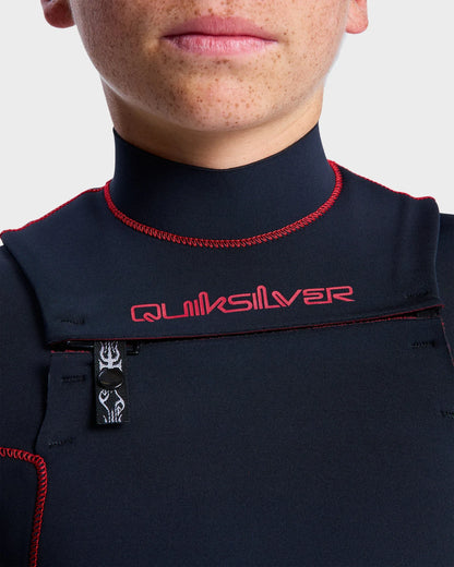 Quiksilver Boys 3/2mm Mercury Chest Zip Wetsuit - Salsa