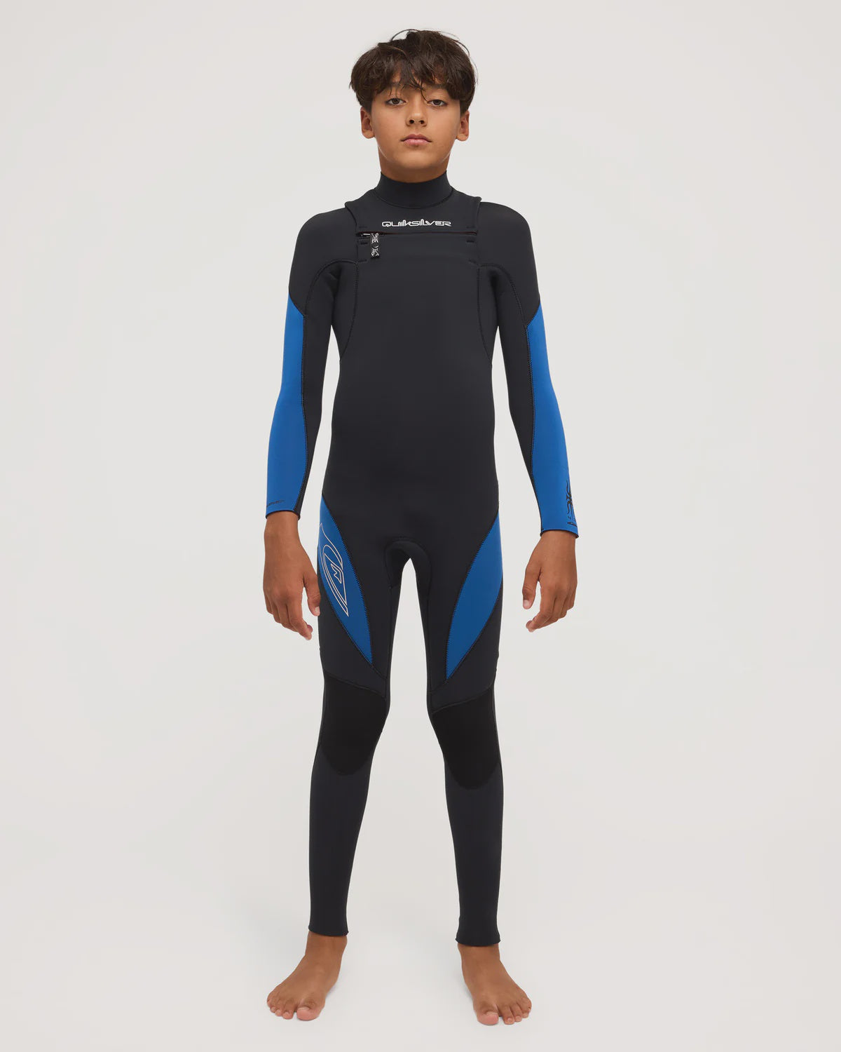 Quiksilver Boys 4/3mm Mercury Chest Zip Wetsuit - True Blue