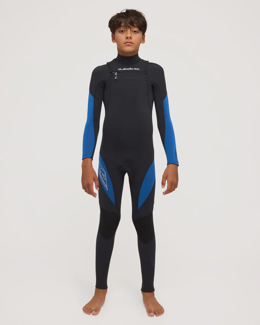 Quiksilver Boys 4/3mm Mercury Chest Zip Wetsuit - True Blue