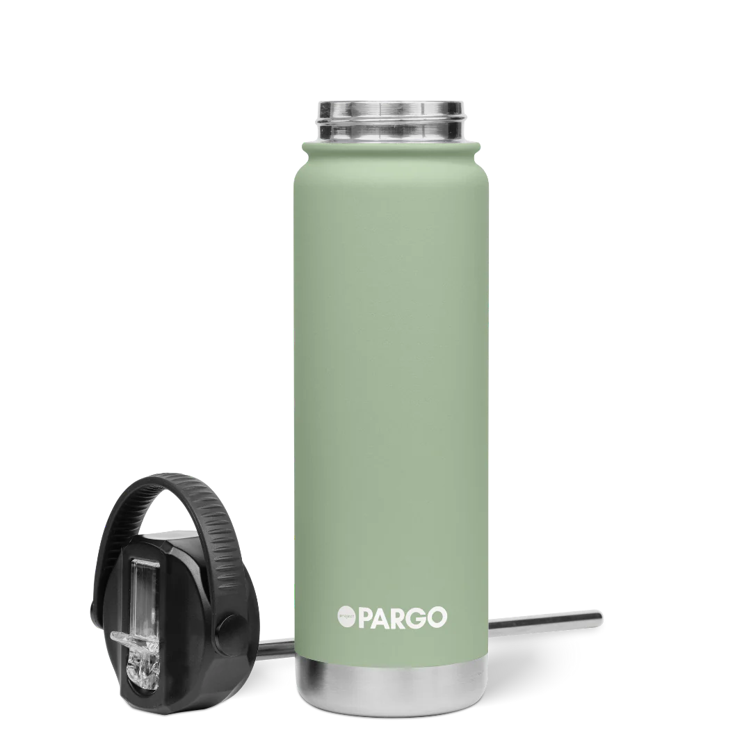 Project Pargo 750mL Insulated Bottle w/ Straw Lid - Eucalypt Green