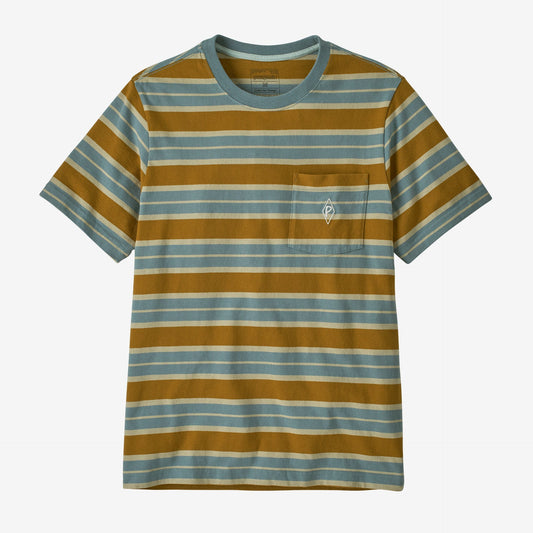 Patagonia Men’s Midweight Water People Mark Pocket Tee - Big Wall: Blue Sage