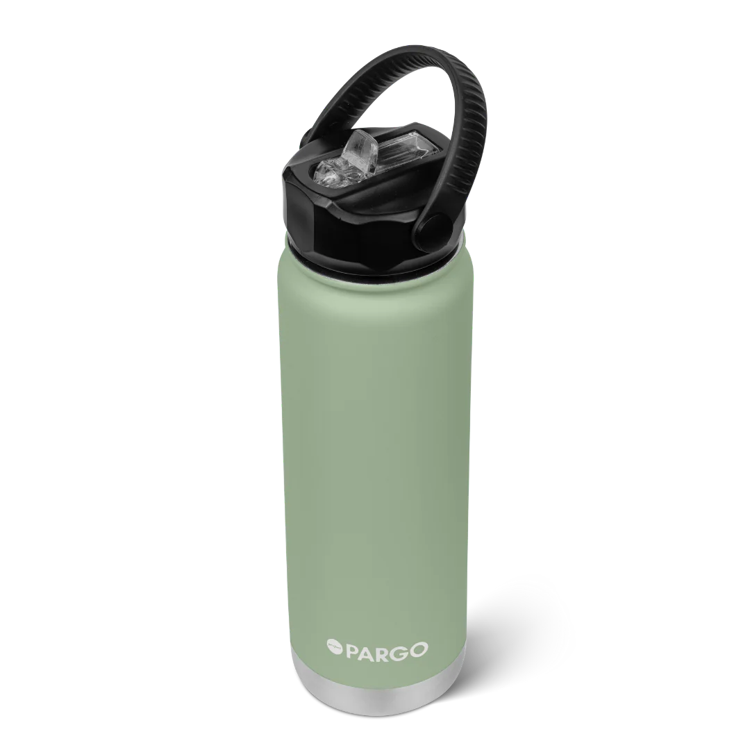 Project Pargo 750mL Insulated Bottle w/ Straw Lid - Eucalypt Green
