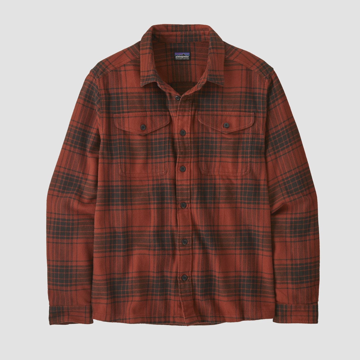 Men's Fjord Flannel Shirt - Cascade: Burnished Red