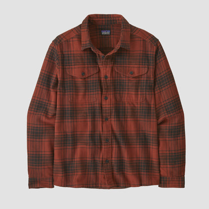 Men's Fjord Flannel Shirt - Cascade: Burnished Red