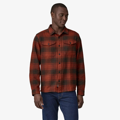 Men's Fjord Flannel Shirt - Cascade: Burnished Red