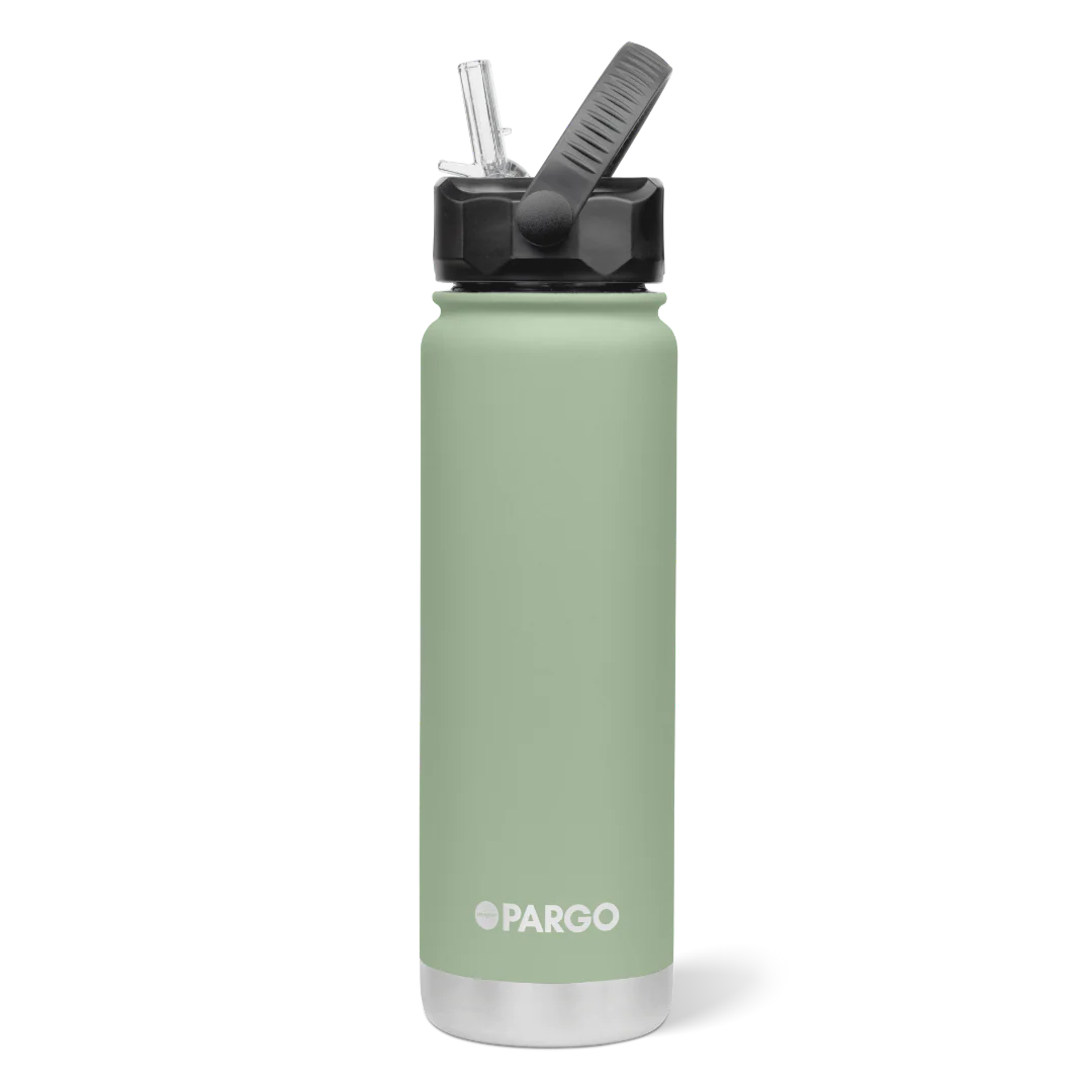 Project Pargo 750mL Insulated Bottle w/ Straw Lid - Eucalypt Green
