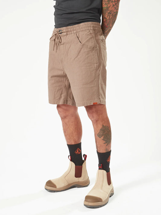 CALIPER ELASTIC WAIST SHORT 17" - BRINDLE