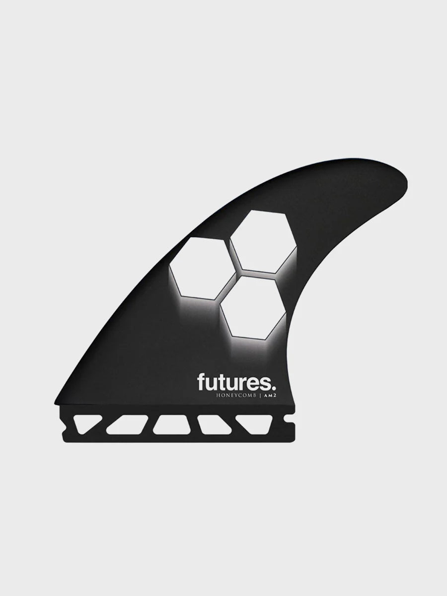 Futures Al Merrick AM2 Thruster Fin Set - Black/White