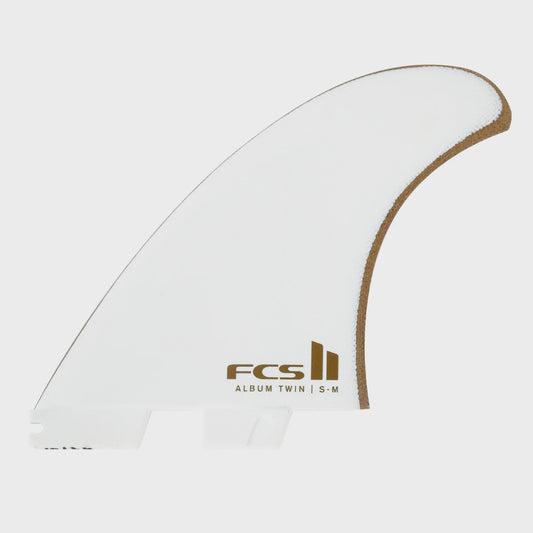 FCS II Album Twin +1 PG Fin Set - White/Gold