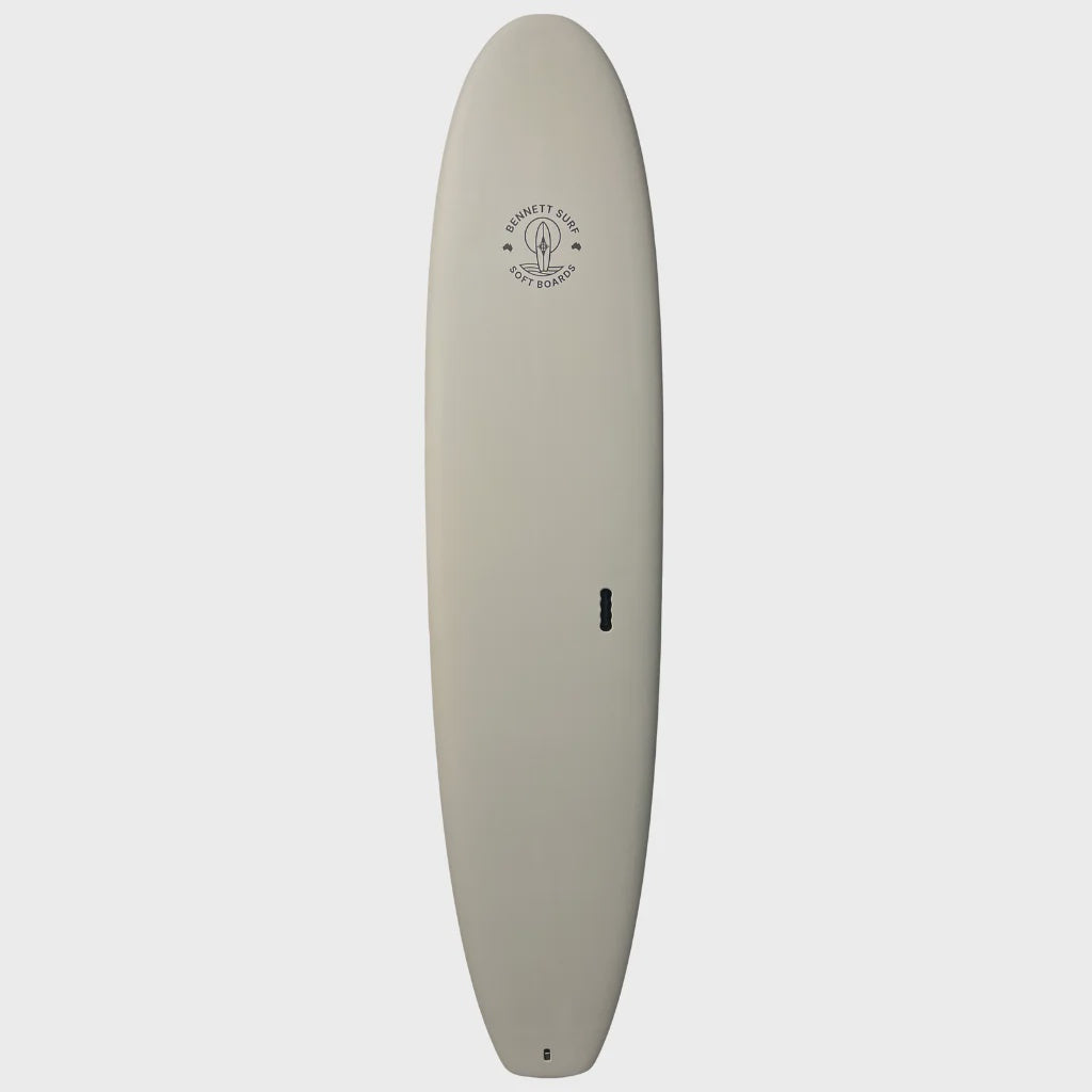 Bennett Softboard - 8'0 Classic Mini Mal Premium Performance Soft Top - Cool Grey