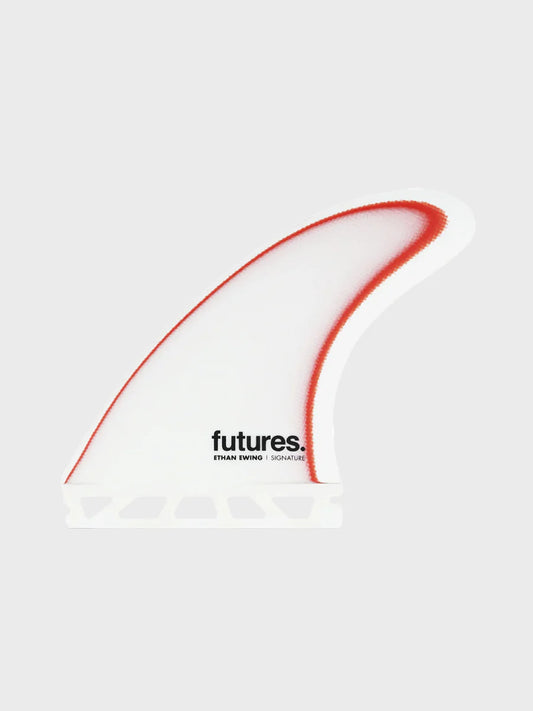 Futures Ethan Ewing Signature Fibreglass Large Thruster Fin Set - White/Red