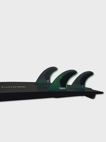 Futures F6 Blackstix Thruster Fin Set - Green