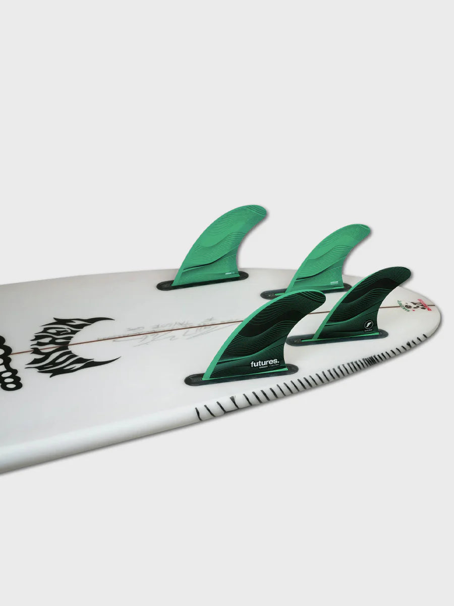 Futures F6 Honeycomb Quad Fin Set - Green