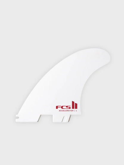 FCS II Accelerator PC Tri Fin Set - White Edition