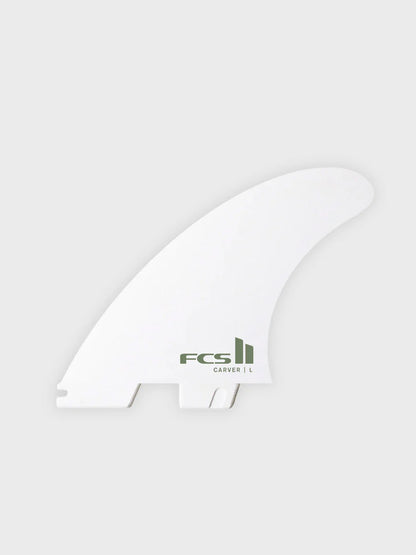 FCS II Carver PC Tri Fin Set - White Edition