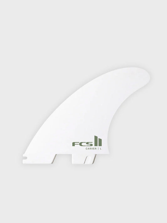 FCS II Carver PC Tri Fin Set - White Edition