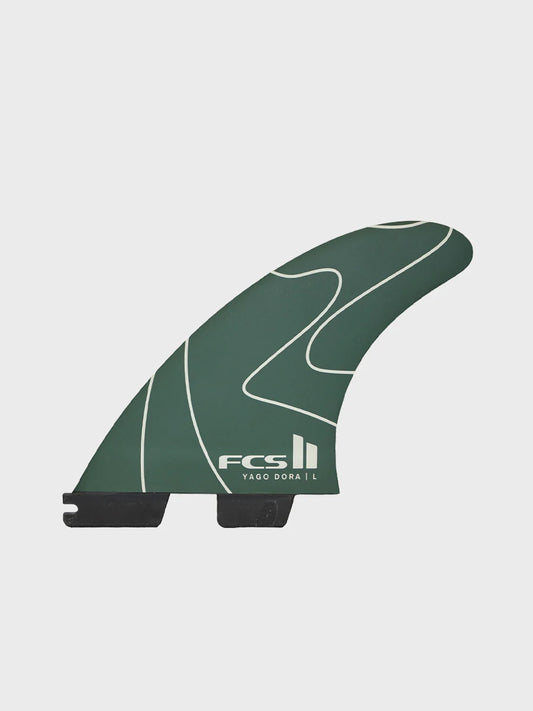 FCS II Yago Dora PC Tri Fin Set - Green/Black