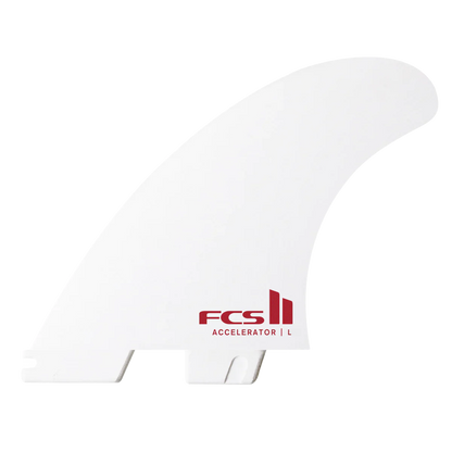 FCS II Accelerator PC Tri Fin Set - White Edition