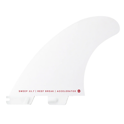 FCS II Accelerator PC Tri Fin Set - White Edition