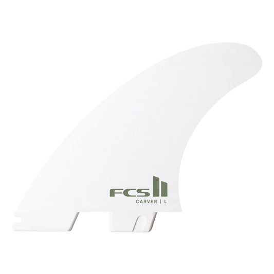FCS II Carver PC Tri Fin Set - White Edition