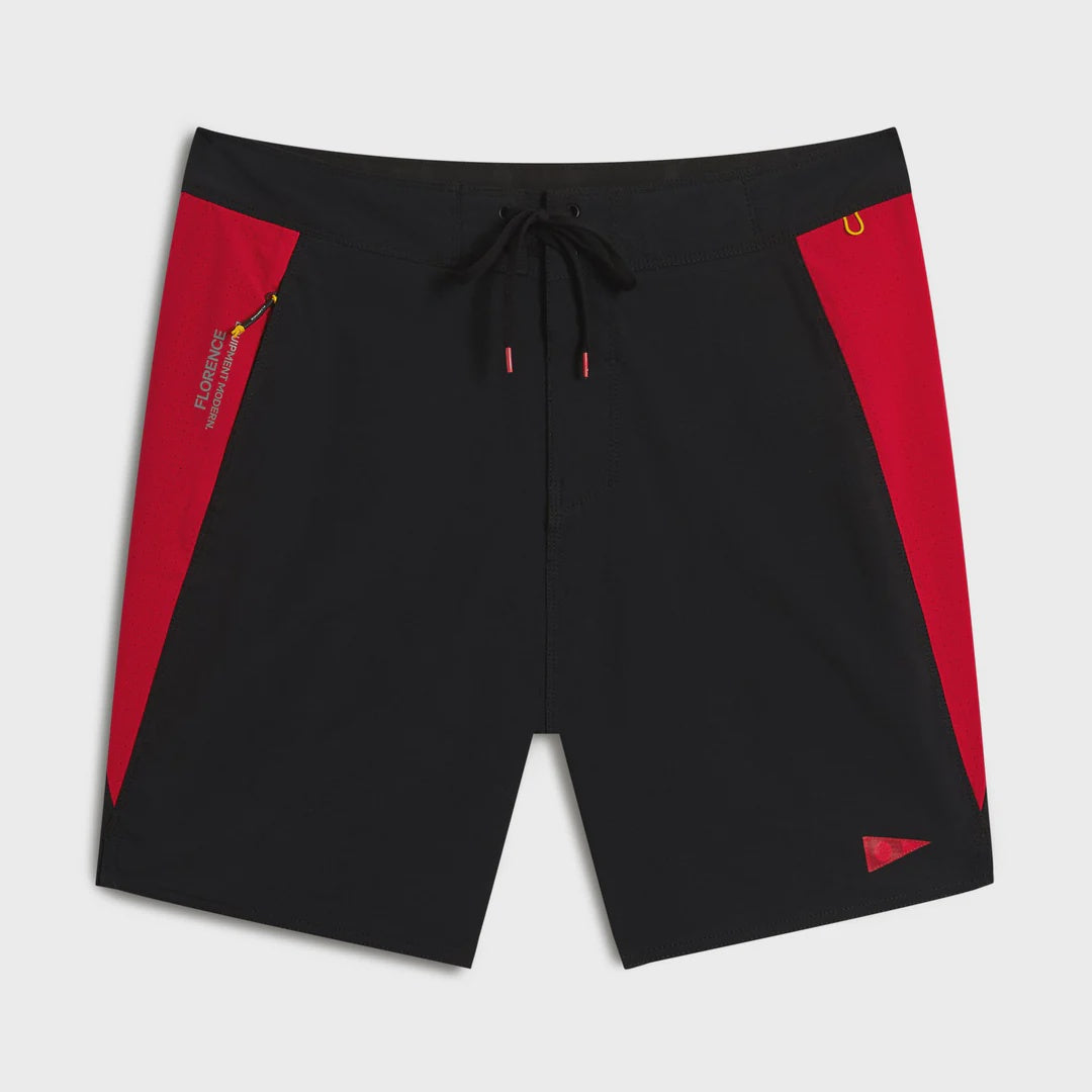 Cordura® Airtex Boardshort - Black/Racing Red
