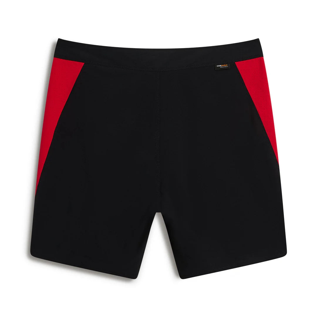 Cordura® Airtex Boardshort - Black/Racing Red