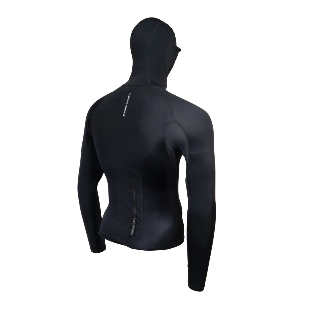 UTILITY POCKET HOODED RASHGUARD - BLACK