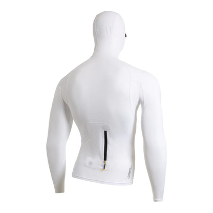 Long Sleeve Utility Pocket Hooded Rashguard - White