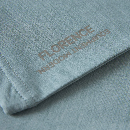 Florence Airtex Long Sleeve Hooded Shirt - Heather Light Sea Blue